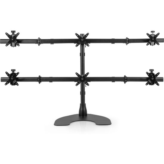 Picture of Ergotech Hex LCD Monitor Desk Stand - 28in pole - Black - Hex 3 over 3 w/Heavy Duty Stand