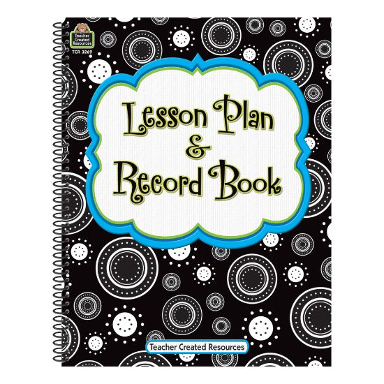 Picture of Teacher Created Resources Crazy Circles Lesson Plan And Record Books, Black/White, Pack Of 2