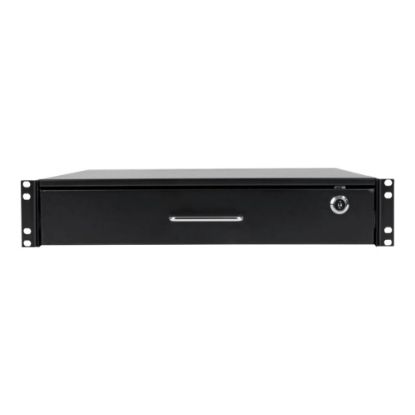 Picture of Tripp Lite 2U Locking Rackmount Storage Drawer Rack Enclosures/ Open Frame - Rack storage drawer - black - 2U - 19in