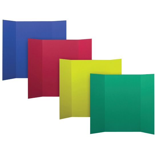 Picture of Flipside Corrugated Project Boards, 48in x 36in, 4 Assorted Colors, Pack Of 24