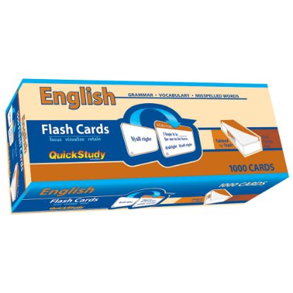 Picture of QuickStudy Flash Cards, 4in x 3-1/2in, English Vocabulary, Pack Of 1,000 Cards