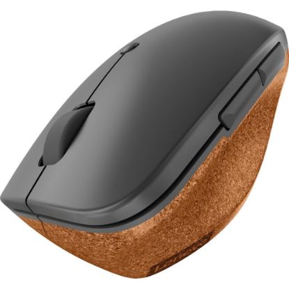 Picture of Lenovo Go Wireless Vertical Mouse - Optical - Wireless - 2.40 GHz - Storm Gray - USB Type A - 2400 dpi - Scroll Wheel - 6 Button(s) - 3 Programmable Button(s)