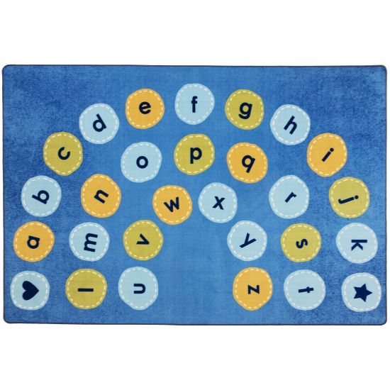 Picture of Carpets for Kids Pixel Perfect Collection Calming Colors Arch Alphabet Seating Rug, 6ft x 9ft, Blue