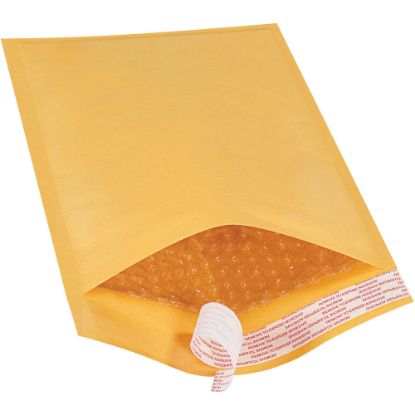 Picture of Office Depot Brand Kraft Self-Seal Bubble Mailers, #1, 7 1/4in x 12in, Pack Of 100