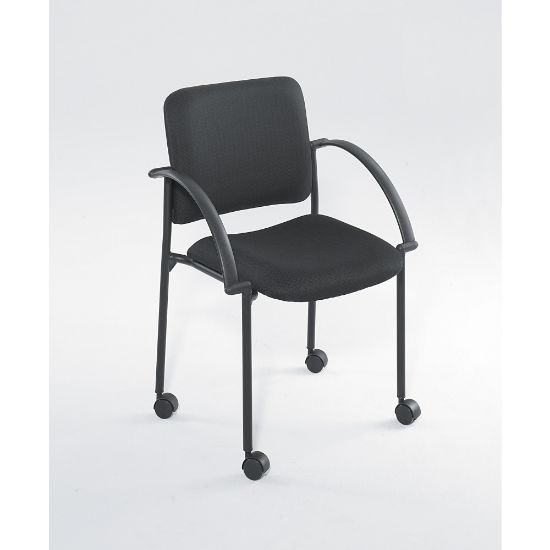 Picture of Safco Moto Mobile Stack Chairs, Black, Set Of 2