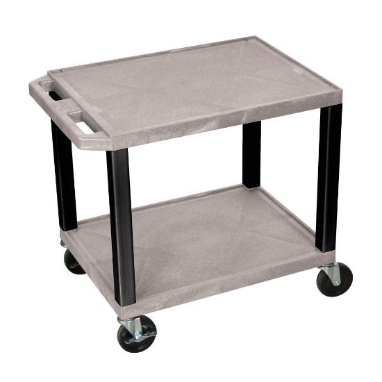 Picture of H. Wilson 26in Plastic Utility Cart, 26inH x 24inW x 18inD, Gray/Black