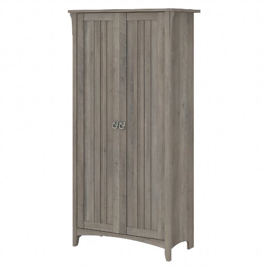 Picture of Bush Furniture Salinas Tall Storage Cabinet with Doors, Driftwood Gray, Standard Delivery