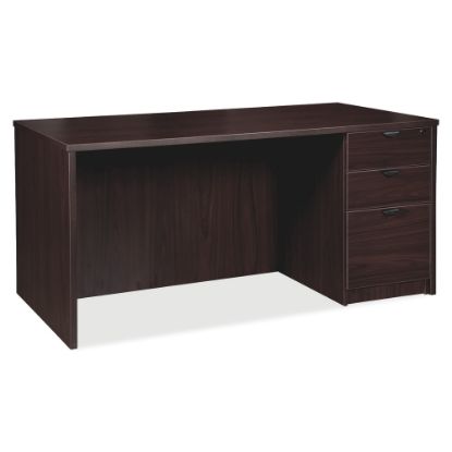 Picture of Lorell Prominence 2.0 60inW Right-Pedestal Computer Desk, Espresso