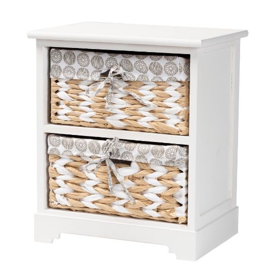 Picture of Baxton Studio Rianne 16inW 2-Basket Storage Unit, White