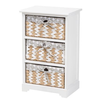 Picture of Baxton Studio Rianne 16inW 3-Basket Storage Unit, White