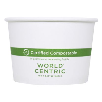 Picture of World Centric Paper Bowls, 16 Oz, White, Carton Of 500 Bowls