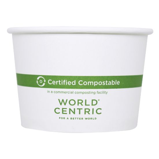 Picture of World Centric Paper Bowls, 16 Oz, White, Carton Of 500 Bowls