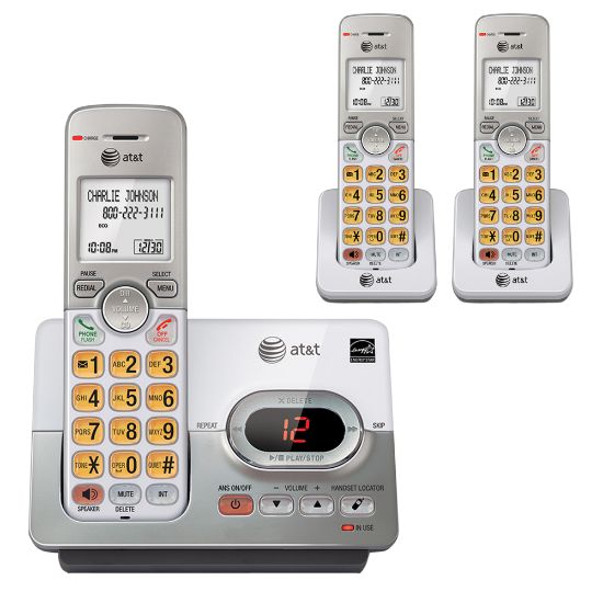 Picture of AT&T EL52303 DECT 6.0 Expandable Cordless Phone System With Digital Answering Machine