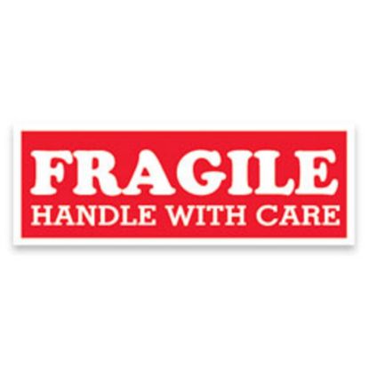 Picture of Tape Logic Preprinted Shipping Labels, SCL203, "Fragile Handle With Care," 1 1/2in x 4in, Red/White, Pack Of 500