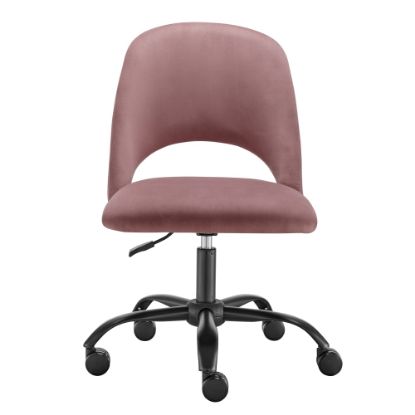 Picture of Eurostyle Alby Velvet Office Chair, Black/Rose