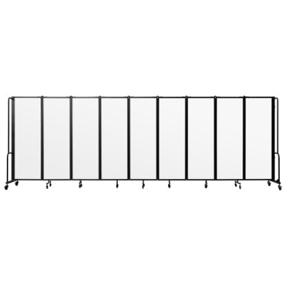 Picture of National Public Seating Room Divider, 9-Section, 72inH x 27inW x 210inD, Clear