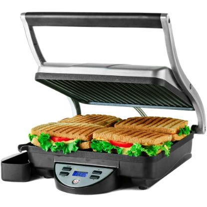 Picture of Ovente GP1000BR Electric Panini Press Grill Sandwich Maker, Silver