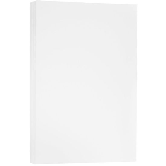 Picture of JAM Paper Card Stock, White Glossy, Legal (8.5in x 14in), 80 Lb, Pack Of 50