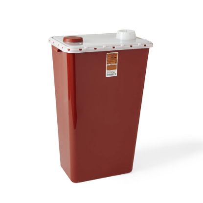 Picture of Medline Biohazard Containers, Star Lid, 18 Gallons, Red, Pack Of 5