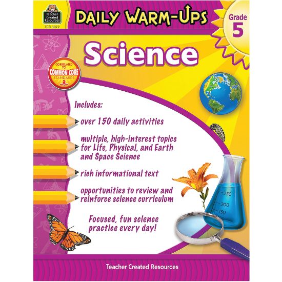 Picture of Teacher Created Resources Daily Warm-Ups Science Book, Grade 5