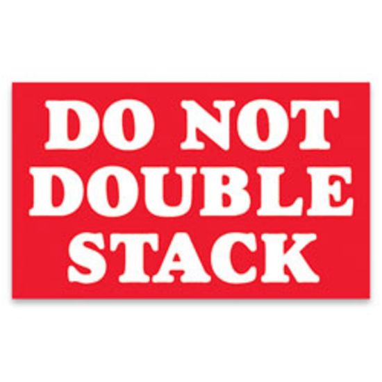 Picture of Tape Logic Preprinted Shipping Labels, SCL613, "Do Not Double Stack," 3in x 5in, Red/White, Pack Of 500