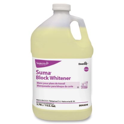 Picture of Diversey Suma Block Whitener - Ready-To-Use - 128 fl oz (4 quart) - Chlorine Scent - 4 / Carton - Non-corrosive - Yellow