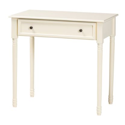 Picture of Baxton Studio Mahler 1-Drawer Console Table, 30-5/16inH x 31-1/2inW x 17-3/4inD, White