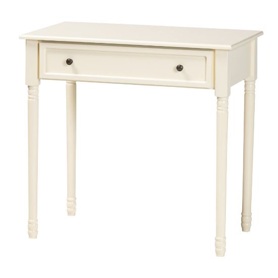 Picture of Baxton Studio Mahler 1-Drawer Console Table, 30-5/16inH x 31-1/2inW x 17-3/4inD, White