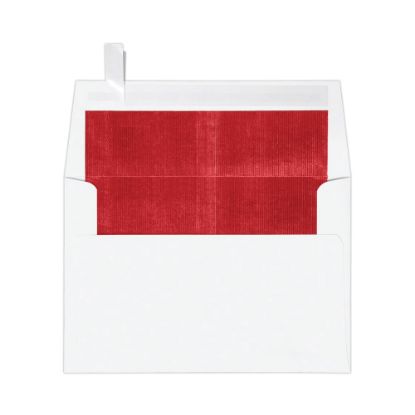 Picture of LUX Foil-Lined Invitation Envelopes A4, Peel & Press Closure, White/Red, Pack Of 50