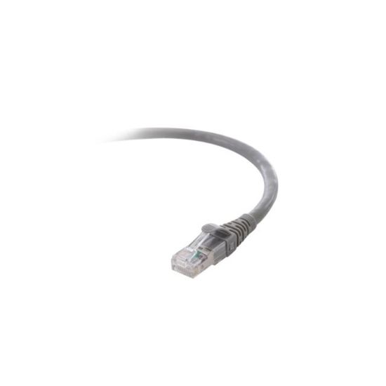 Picture of Belkin 10G - Patch cable - RJ-45 (M) to RJ-45 (M) - 25 ft - CAT 6a - molded, snagless, stranded - gray