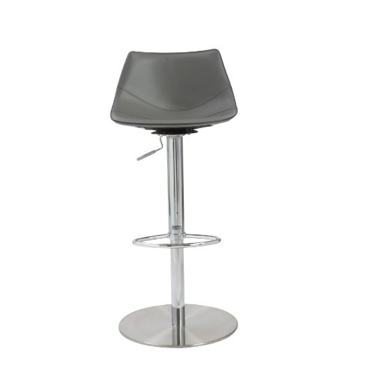 Picture of Eurostyle Rudy Adjustable Counter Stool, Gray/Brushed Stainless Steel