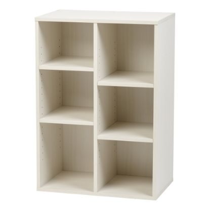 Picture of IRIS 33inH 6-Cube Storage Bookcase, Off White