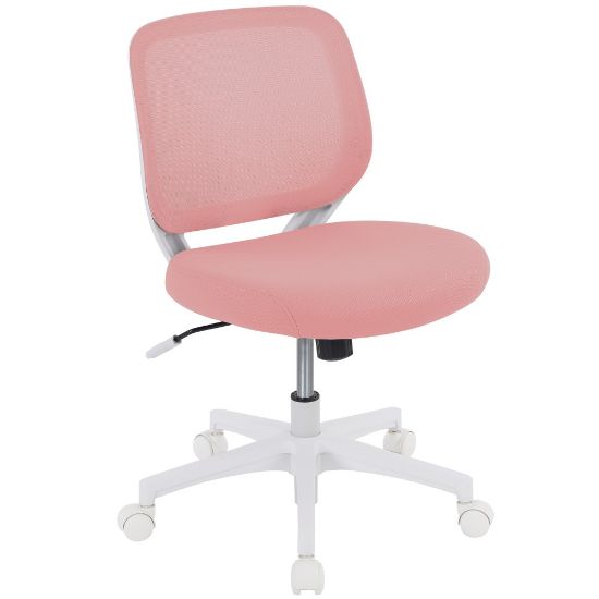 Picture of Realspace Adley Mesh/Fabric Low-Back Task Chair, Pink/White, BIFMA Compliant