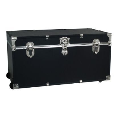 Picture of Seward Traveler Trunk With Wheels And Lock, 12 1/4in x 31in x 15 3/4in, Black