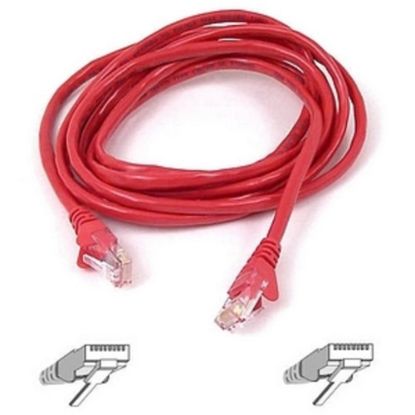 Picture of Belkin Cat5e Patch Cable - RJ-45 Male - RJ-45 Male - 100ft - Red