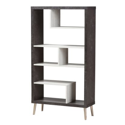 Picture of Baxton Studio Eli Display Shelf, Dark Brown/Light Gray