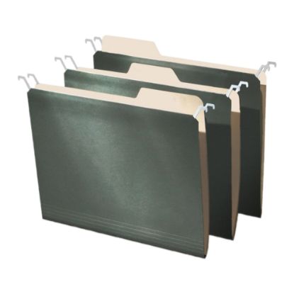 Picture of Find It Tab-View Hanging File Folders, Letter Size, 70% Recycled, Green, Pack Of 20