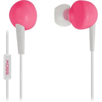 Picture of Koss KEB6i Earset - Stereo - Mini-phone (3.5mm) - Wired - 32 Ohm - 60 Hz - 20 kHz - Earbud - Binaural - In-ear - 3.94 ft Cable - Pink