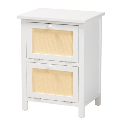 Picture of Baxton Studio Sariah 2-Door Nightstand, 21-5/16inH x 15-3/4inW x 11-13/16inD, White