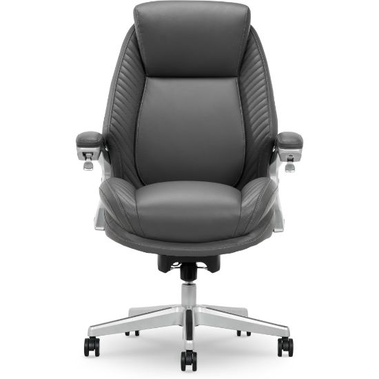 Picture of Serta iComfort i6000 Ergonomic Bonded Leather High-Back Executive Chair, Gray/Silver