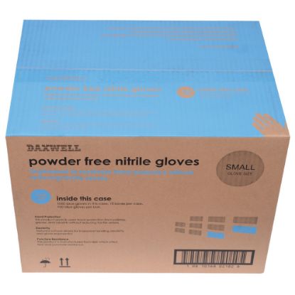 Picture of Daxwell Nitrile Gloves, Small, 100 Pairs Per Box, Case Of 10 Boxes