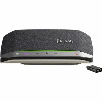 Picture of Poly Sync 20+ Wired/Wireless Bluetooth Speakerphone - Microsoft Teams - Silver - 3 x Bi-directional Microphone(s) - 40 mm Speaker(s)