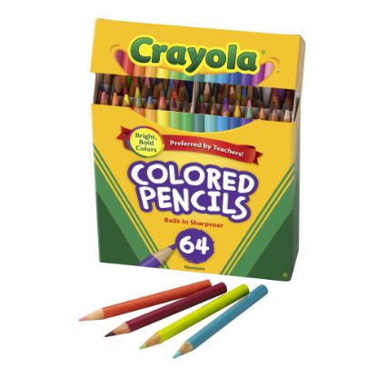 Picture of Crayola Kids Color Choice Short Color Pencil Set, Box Of 64