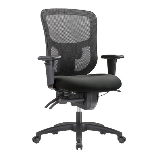 Picture of WorkPro 9500XL Series Big & Tall Ergonomic Mesh/Premium Fabric Mid-Back Chair, Black/Gray, BIFMA Compliant