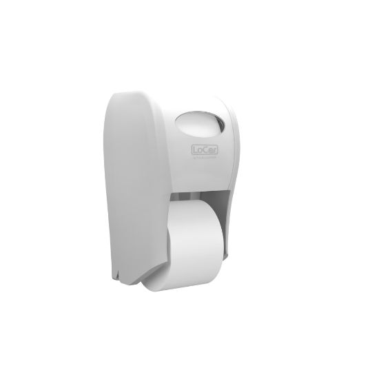 Picture of Solaris Paper LoCor Top-Down Wall-Mount Bath Tissue Dispenser, White