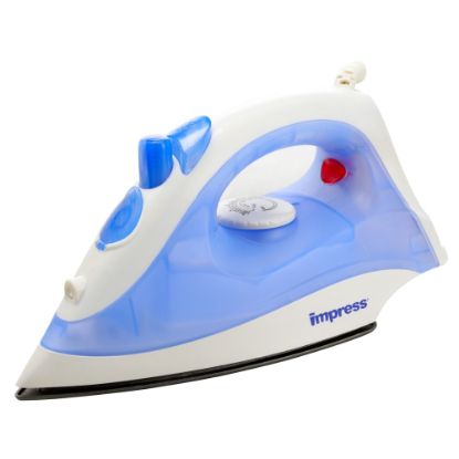 Picture of Impress Compact And Lightweight Steam And Dry Iron, 3-1/2in x 4-1/2in x 9-1/4in, Blue/White