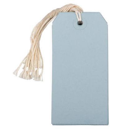 Picture of JAM Paper Gift Tags, 4 3/4in x 2 3/8in, Baby Blue, Pack Of 10