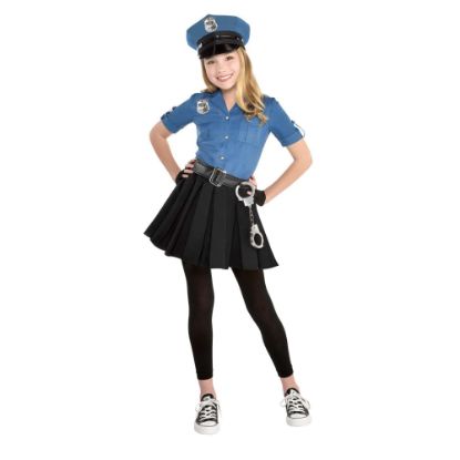 Picture of Amscan Cop Cutie 2 Girls Halloween Costume, Large, Blue