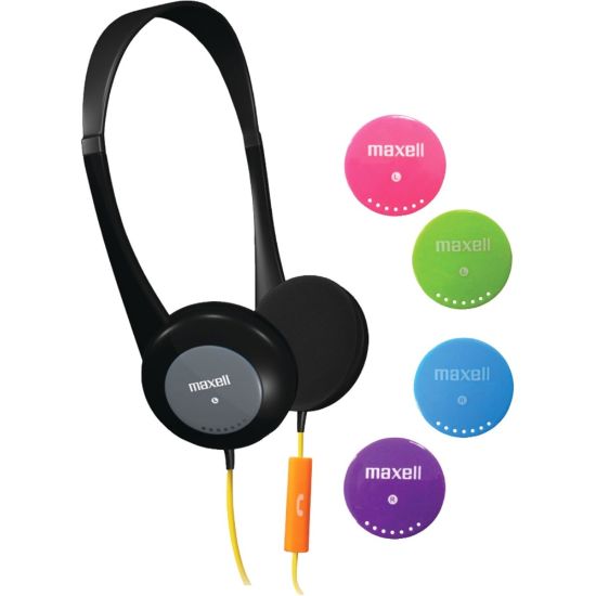 Picture of Maxell Action Kids Headphones With Mic - Stereo - Wired - Over-the-head - Binaural - Supra-aural