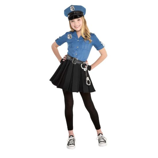 Picture of Amscan Cop Cutie 2 Girls Halloween Costume, Medium, Blue